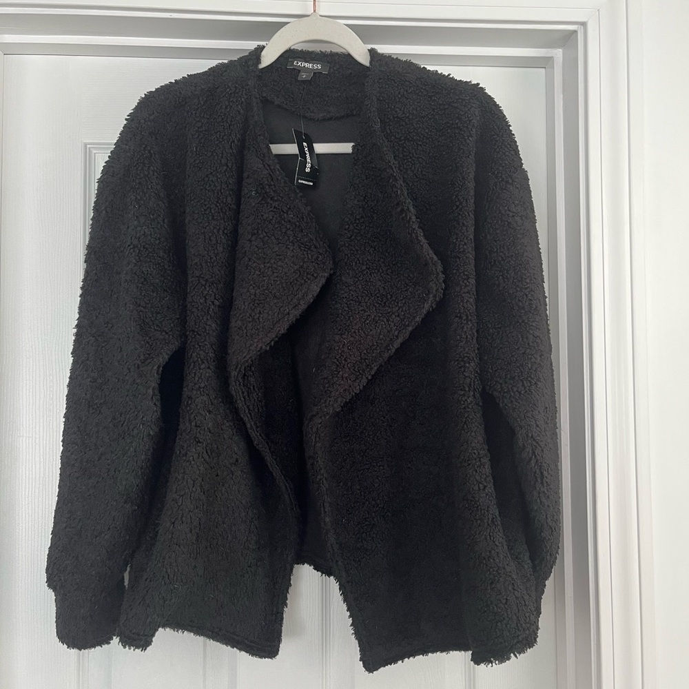 Express Black Fleece-like Sweater size small